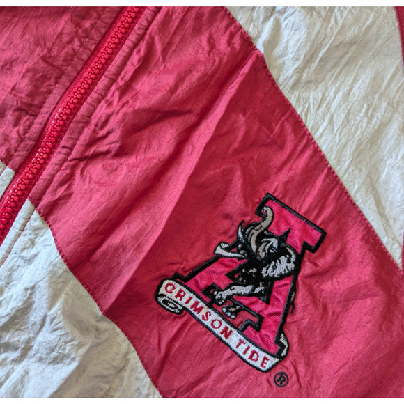 Vintage Pro Player Alabama Crimson Tide Windbreaker Jacket XL NCAA Football 90s - Picture 9 of 10